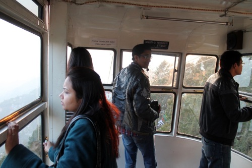 Inside the ropeway