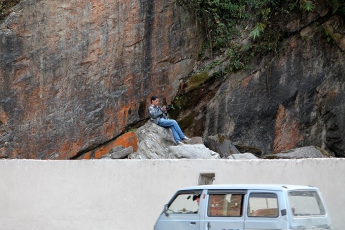 Annam at Work - Naga falls, Sikkim