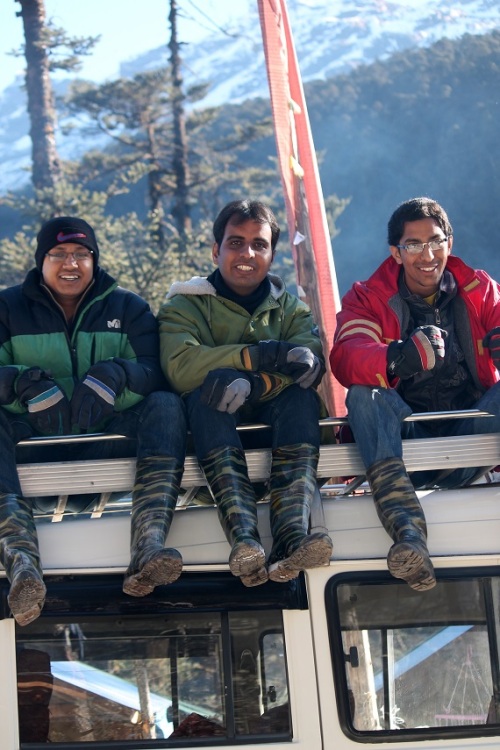 Vikash, Saddy & Annam @ Yumthang Valley, Sikkim